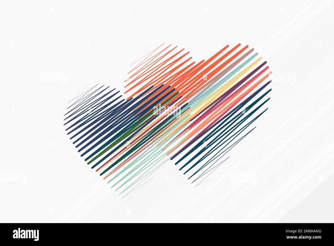 Il cuore si forma come simbolo dell'amore e della cura. Buon saluto di cuore per San Valentino Foto Stock