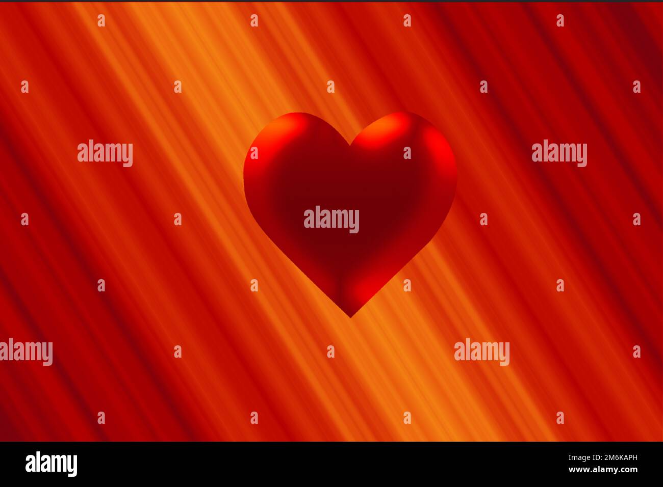 Forma del cuore come simbolo dell'amore e della cura. Buon giorno di San Valentino saluto del cuore Foto Stock