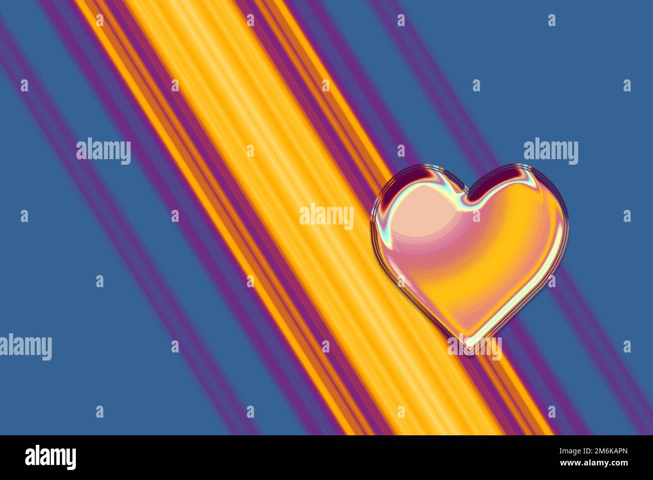 Forma del cuore come simbolo dell'amore e della cura. Buon giorno di San Valentino saluto del cuore Foto Stock