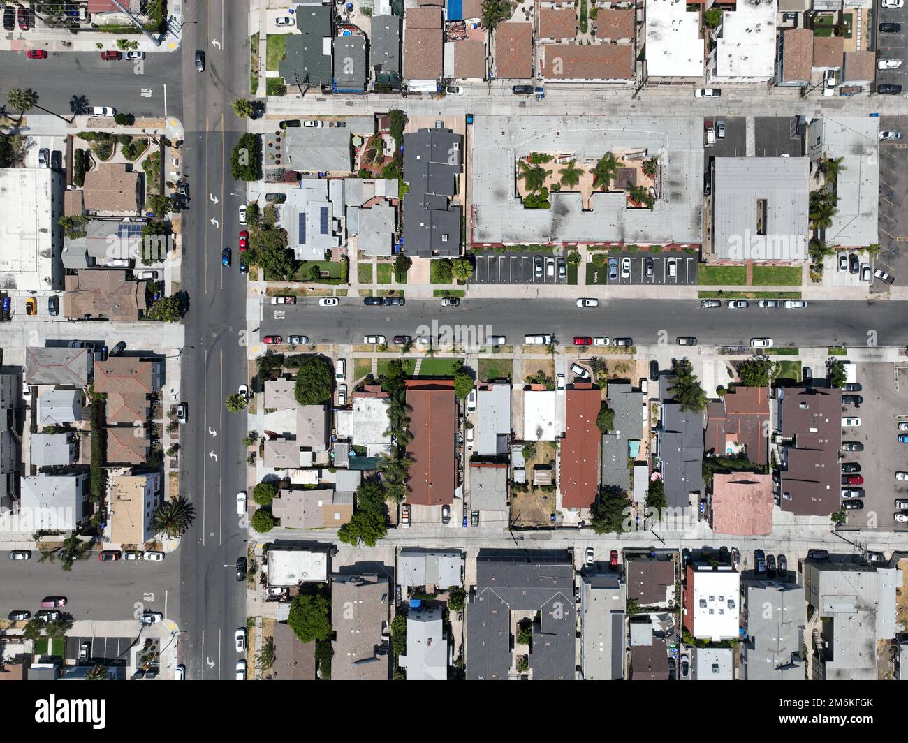 Vista aerea del quartiere di North Park a San Diego, California. Foto Stock