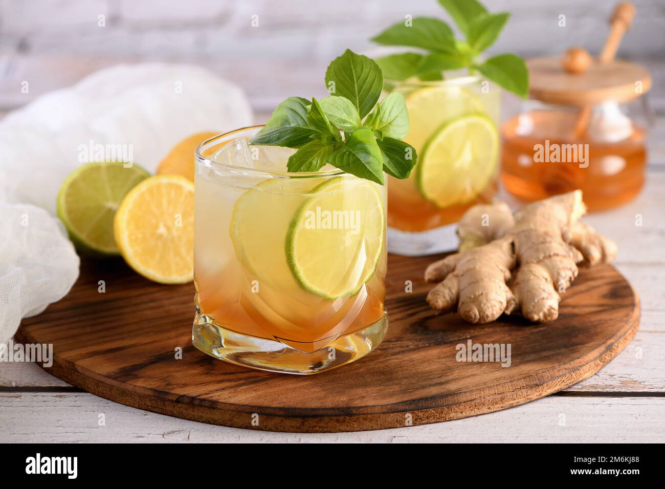 Limonata di zenzero al miele Foto Stock