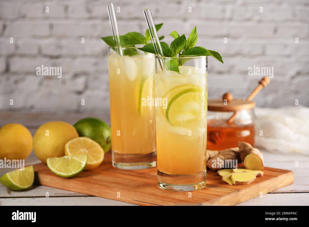 Limonata di zenzero al miele Foto Stock