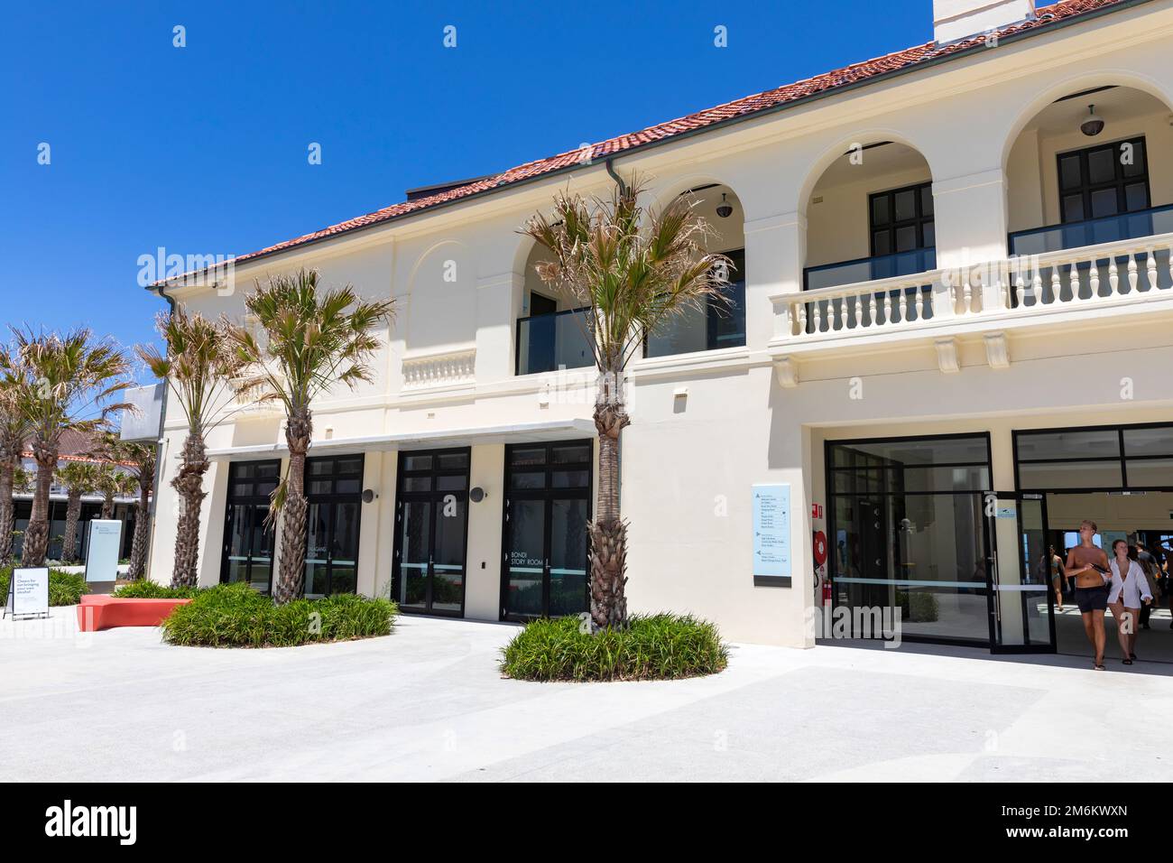 Bondi Pavilion edificio culturale che ospita mostre e galleria d'arte, edificio storico, Bondi Beach, Sydney, NSW, Australia Foto Stock