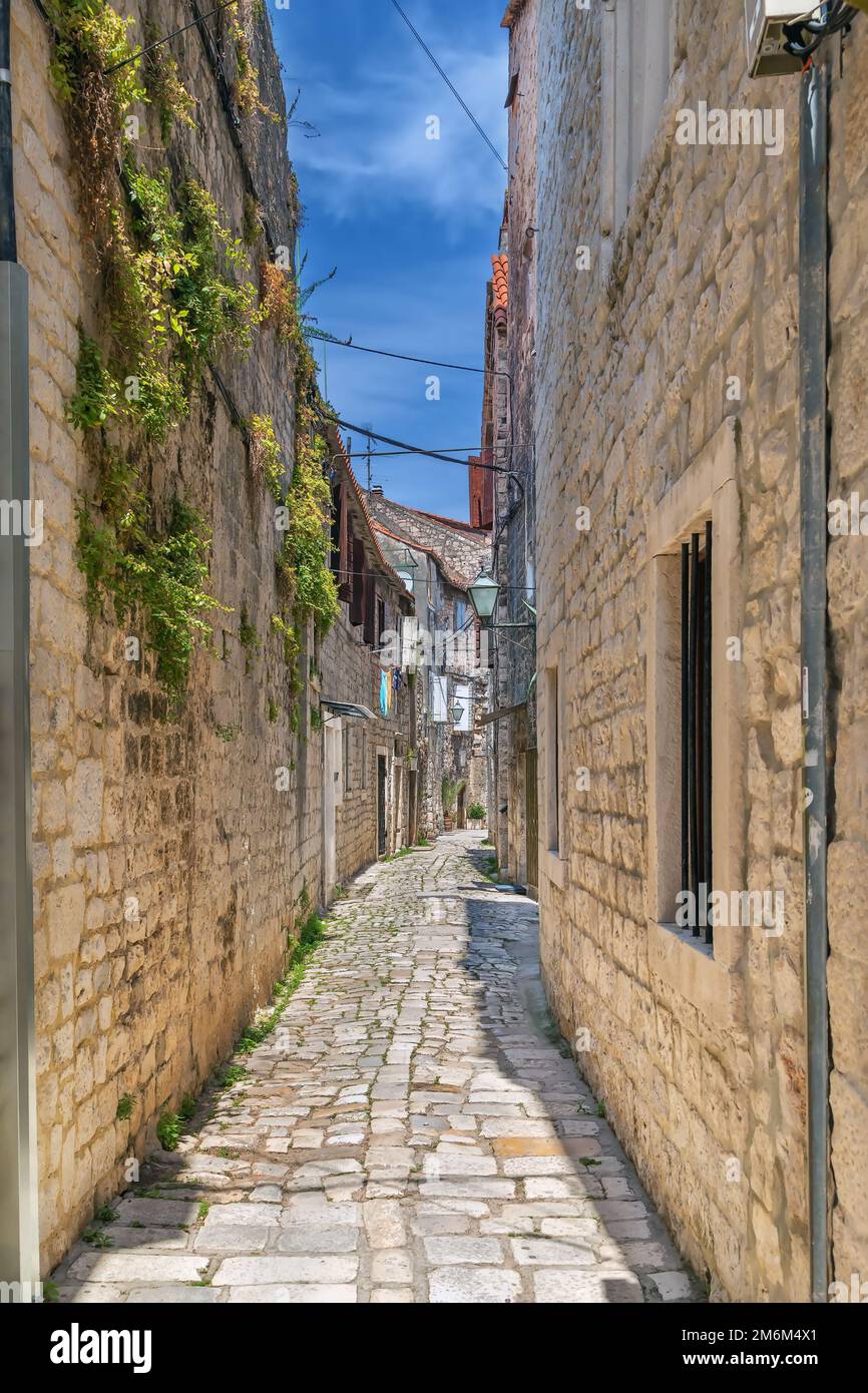 Via a Trogir, Croazia Foto Stock