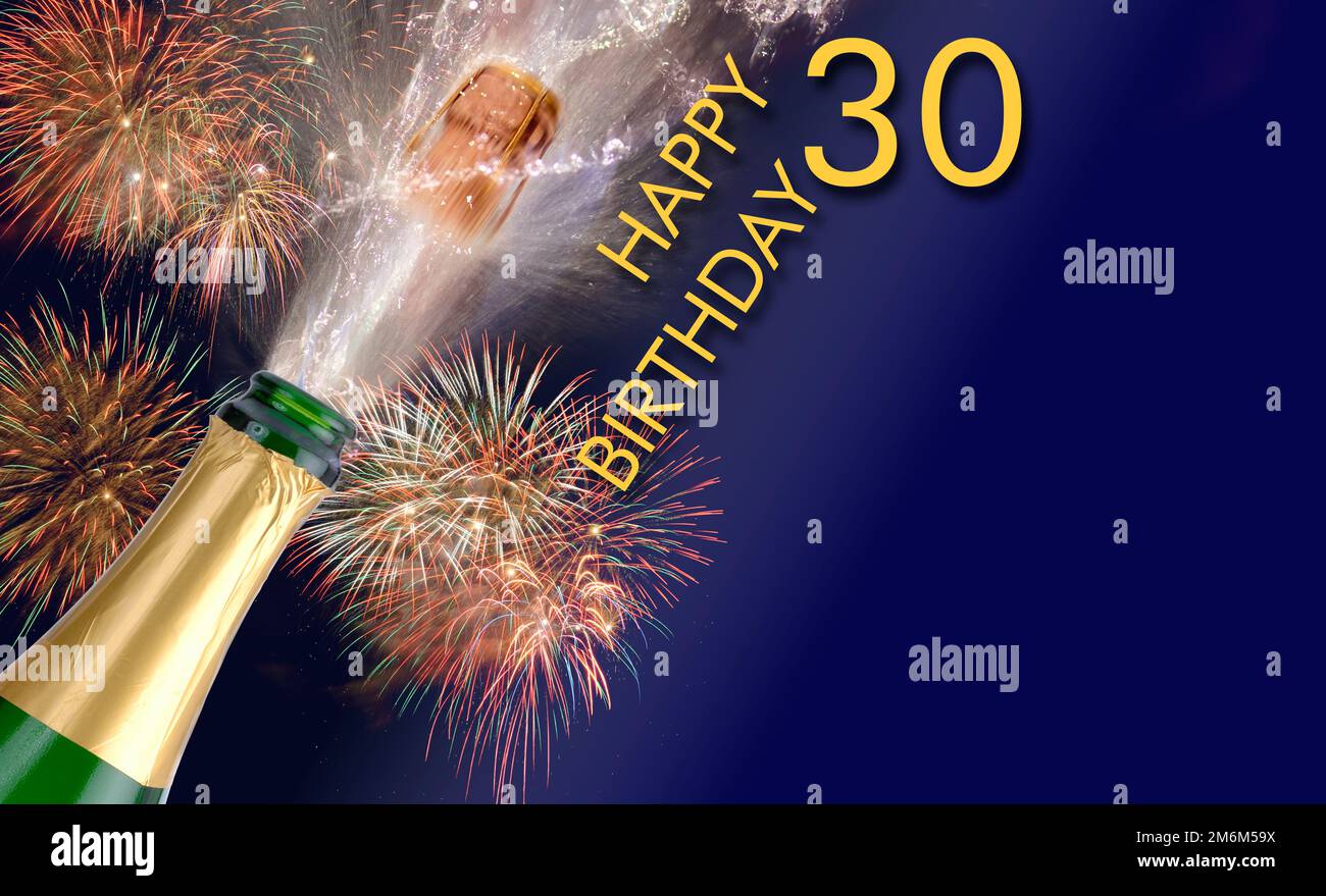 Buon trentesimo compleanno Foto Stock