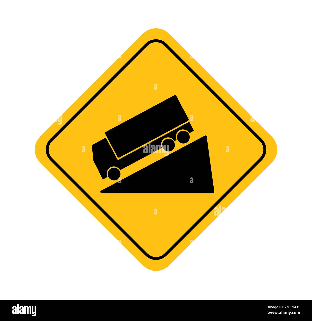 segnale di downgrade in anticipo su sfondo bianco Illustrazione Vettoriale