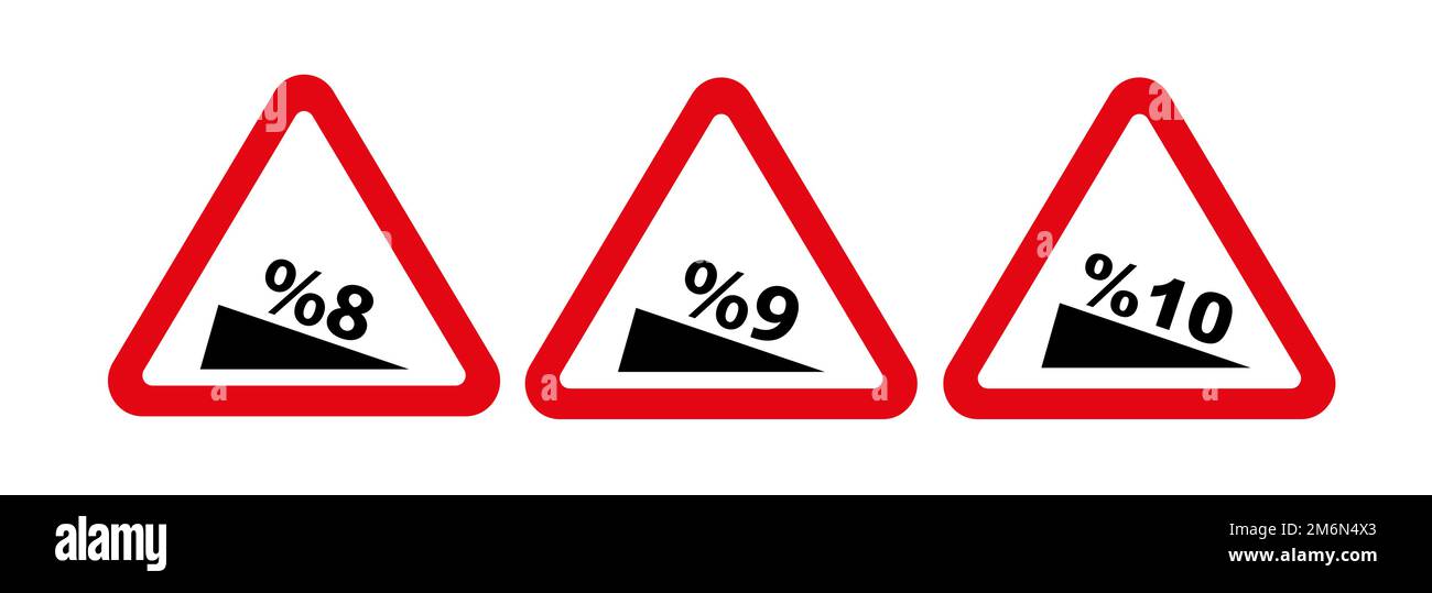 segnale di downgrade in anticipo su sfondo bianco Illustrazione Vettoriale