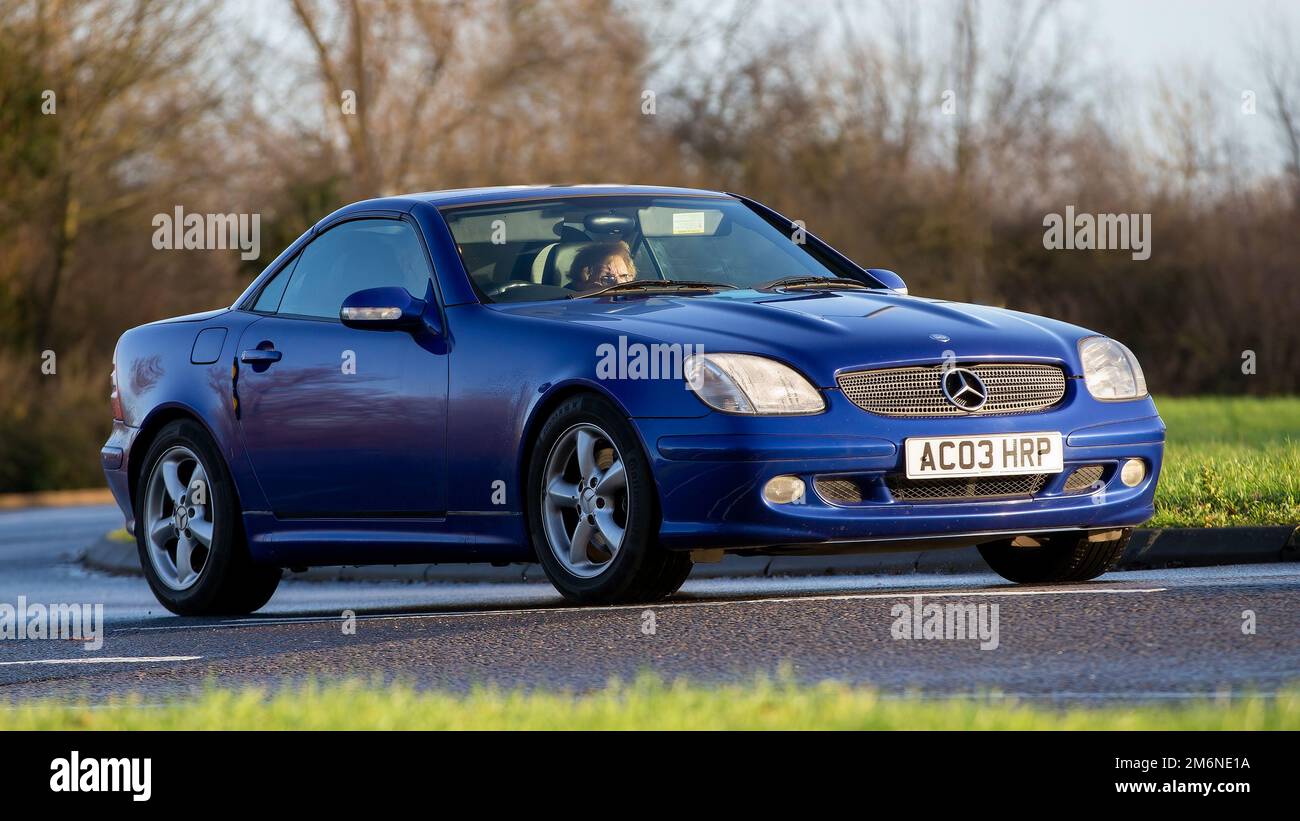 Mercedes SLK Classic 2003 blu Foto Stock