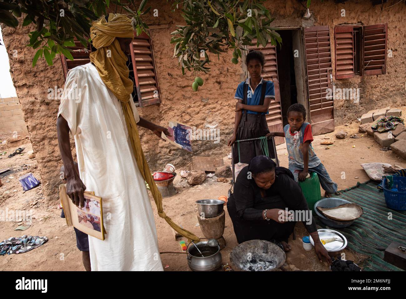 Nicolas Remene / le Pictorium - Mali: Il feeling anti-francese - 16/3/2022 - Mali / Distretto di Bamako / Bamako - AlHousseini AG Aghali, con la sua wi Foto Stock