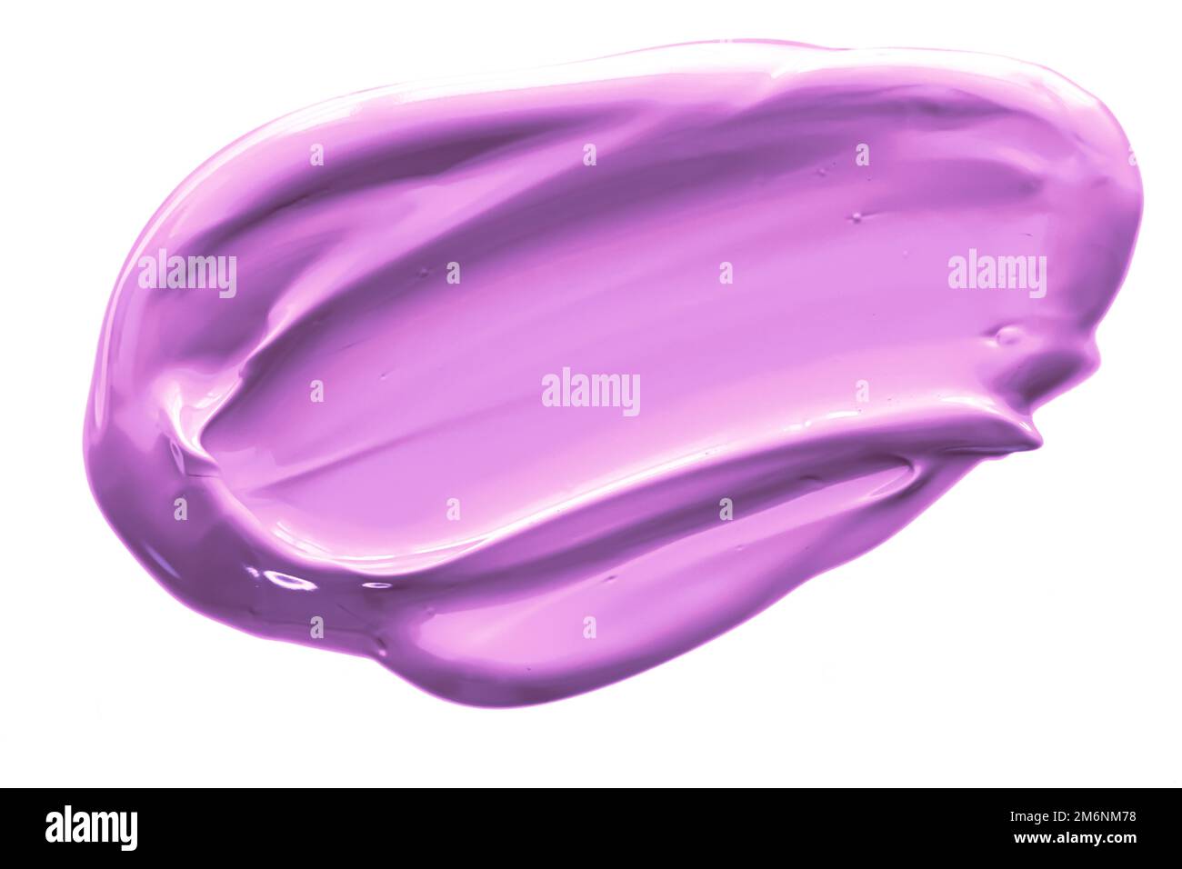 Pastello viola bellezza Swatch, cura della pelle e trucco cosmetica prodotto campione texture isolato su sfondo bianco, trucco smudge, c Foto Stock