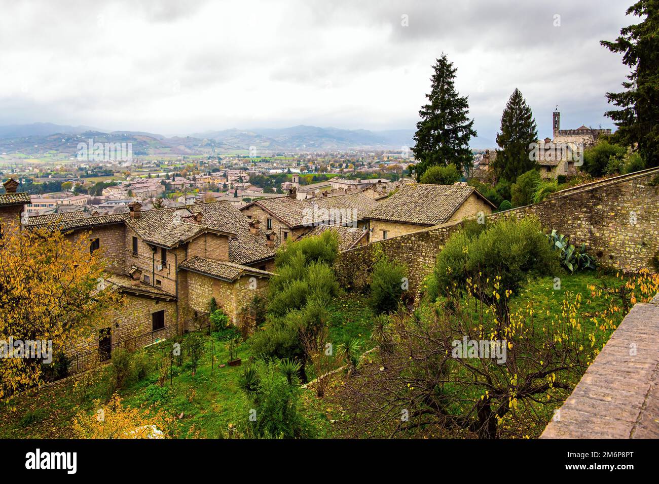 La città di Gubbio Foto Stock