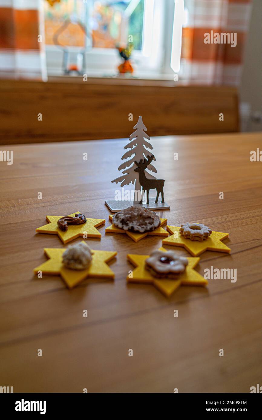 Natale Coockies decorazione in Baviera Germania Foto Stock