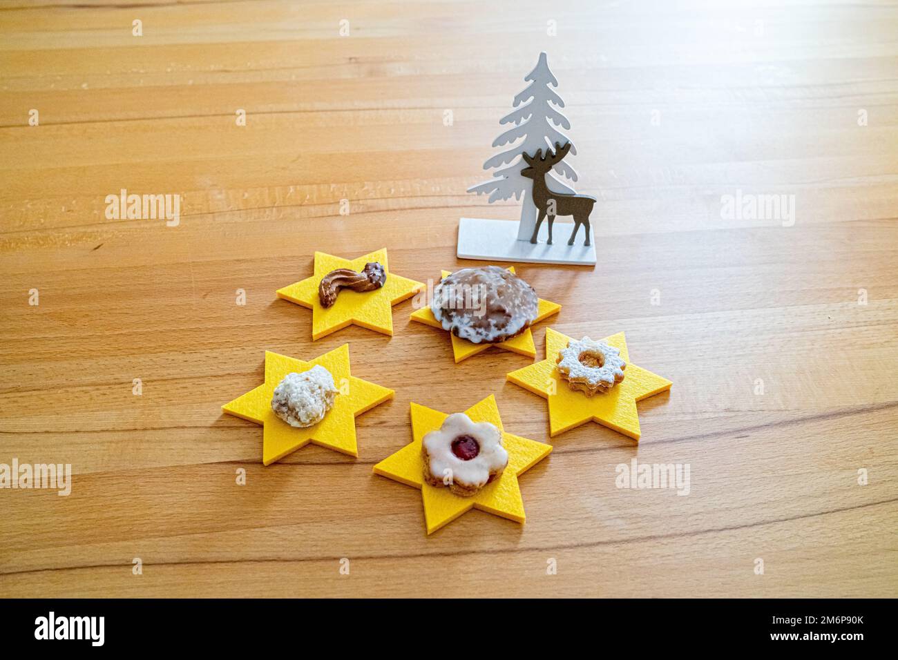 Natale Coockies decorazione in Baviera Germania Foto Stock