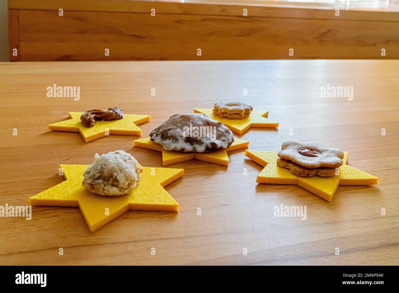 Natale Coockies decorazione in Baviera Germania Foto Stock