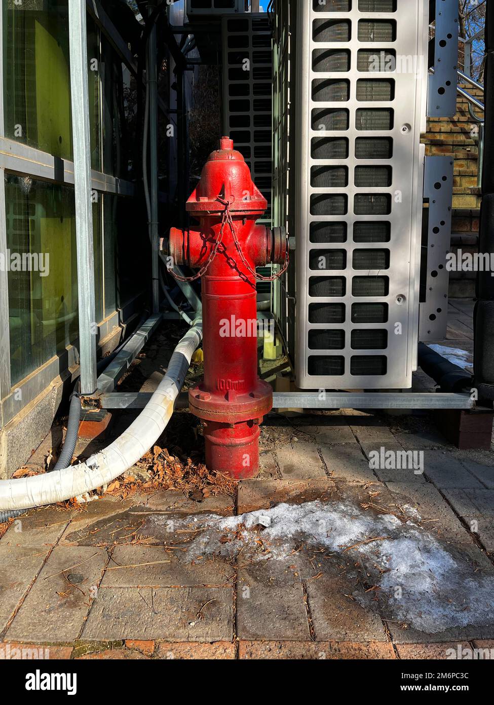 Idrante antincendio sulla strada Foto Stock