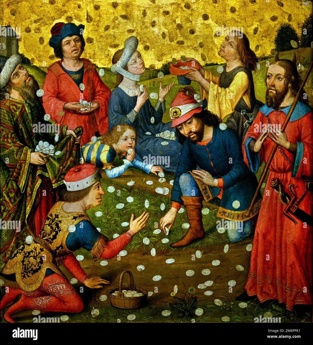 The Gartering of the Manna, 1489-1500, Dutch Master, !5th-16th secolo, The, Paesi Bassi, Paesi Bassi, Foto Stock