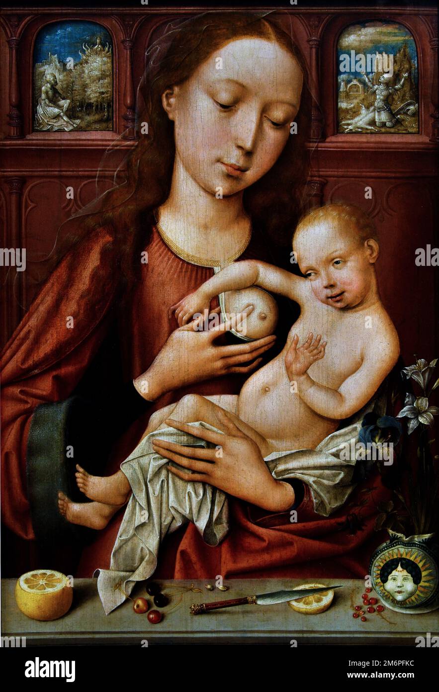 Nursing Madonna 1515 Goossen van der Weyden 1492- 1838 olandese Paesi Bassi Foto Stock