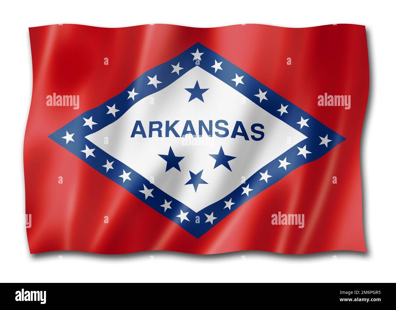 Bandiera dell'Arkansas, Stati Uniti Foto Stock