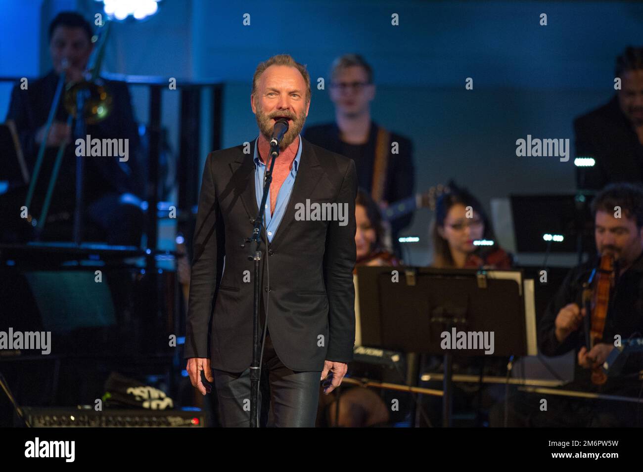 Sting si esibisce presso il vantaggio della David Lynch Foundation Foto Stock