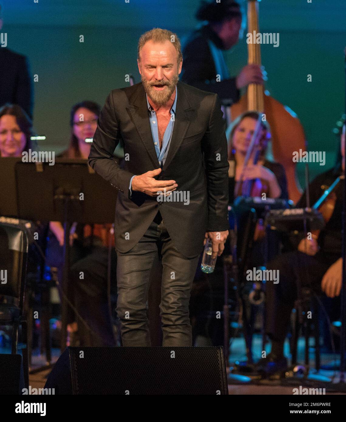 Sting si esibisce presso il vantaggio della David Lynch Foundation Foto Stock