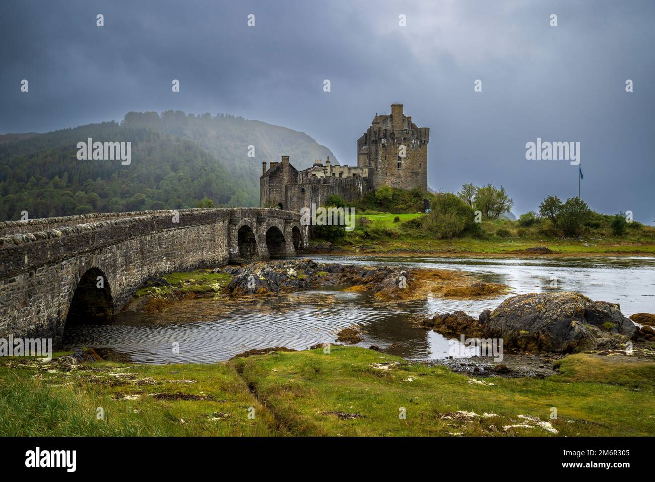 Eilean Donan Castle, Highlands Occidentali, Scozia Foto Stock