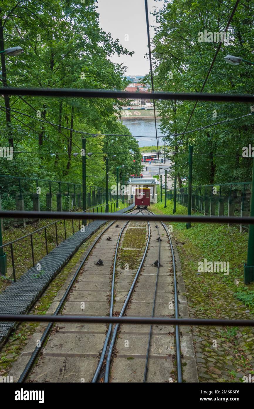 Funicolare Aleksotas a Kaunas Lituania Foto Stock