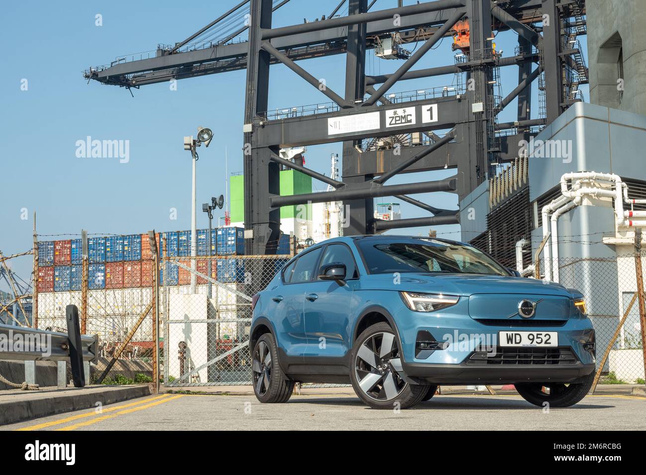 Hong Kong, Cina Ott 7 , 2022 : Volvo C40 ricarica 2022 Test Drive Day Ott 7 2022 a Hong Kong. Foto Stock