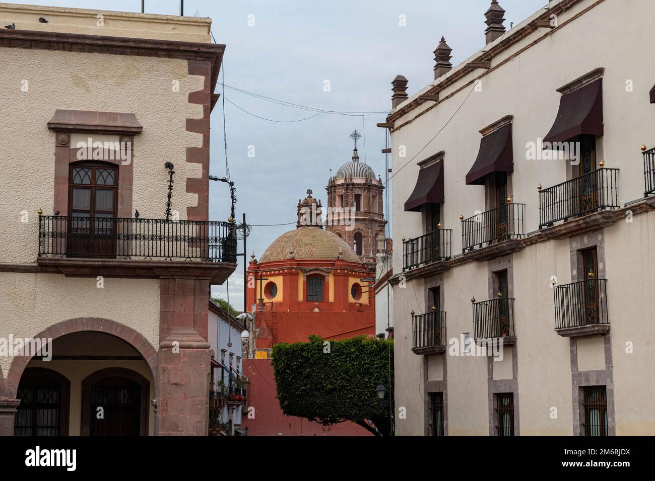 Case coloniali, sito UNESCO Queretaro, Messico Foto Stock