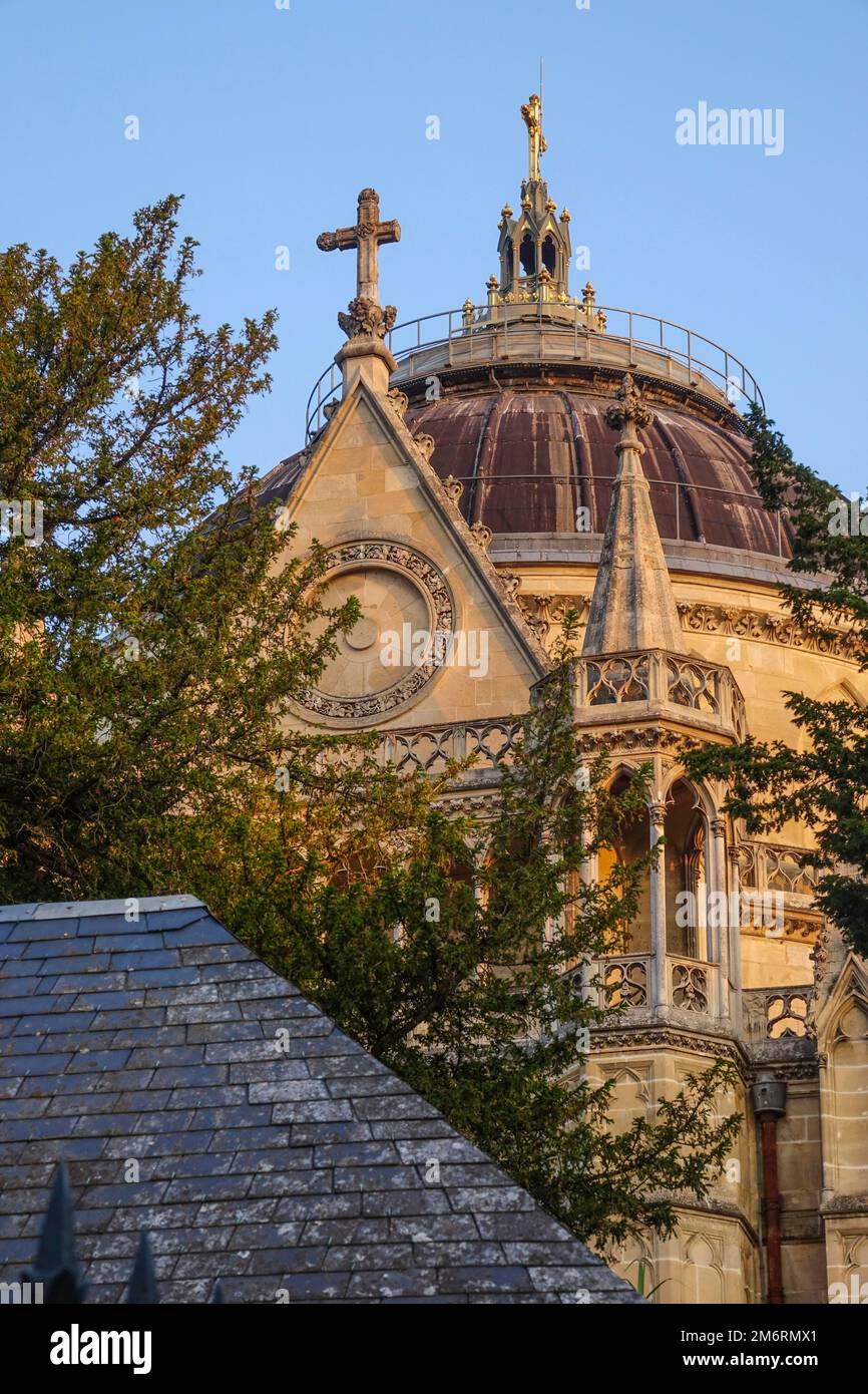 Chapelle royale de Dreux, anche Chapelle Royale Saint-Louis, tomba neogotica in stile storico della famiglia d'Orleans, Dreux, Eure-et-Loir Foto Stock