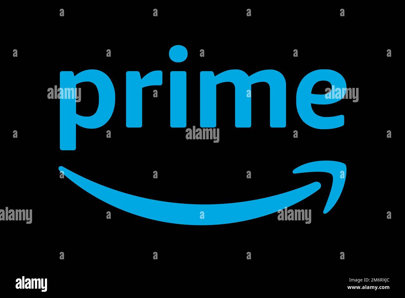 Amazon prime, Logo, sfondo nero Foto stock - Alamy