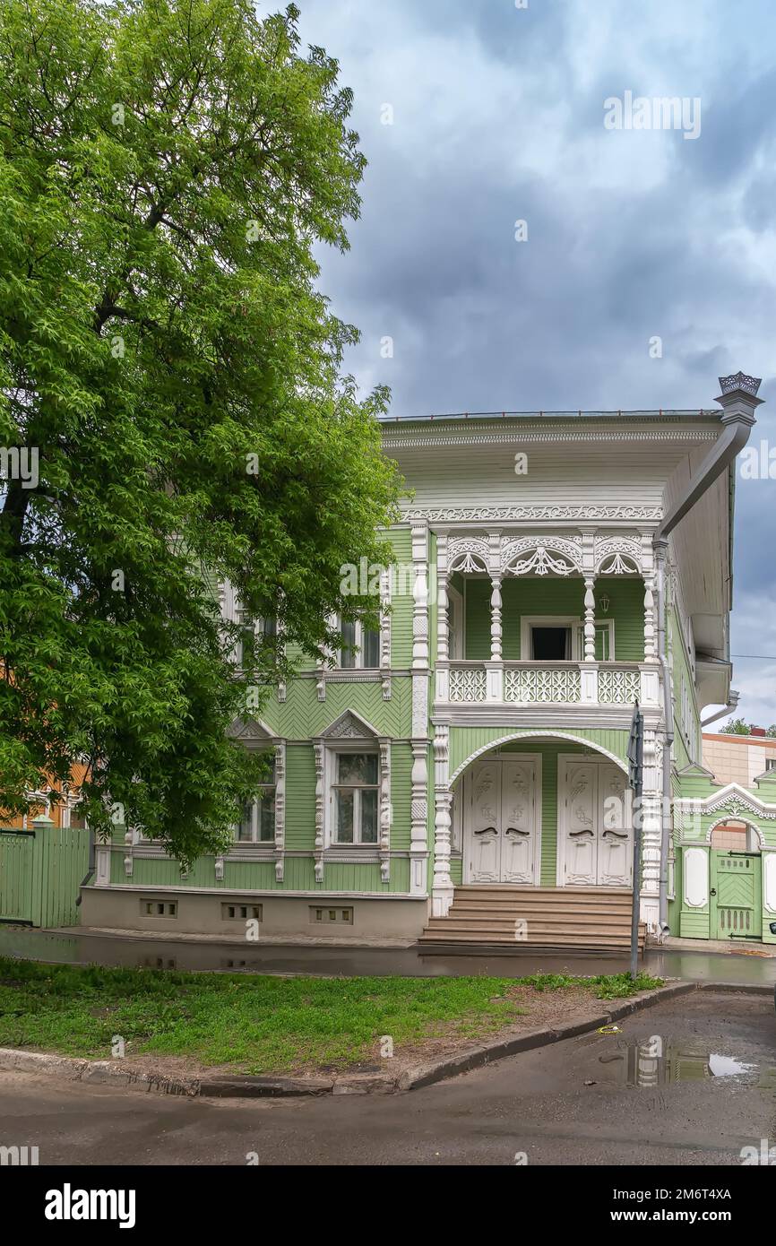 Casa di legno a Vologda, Russia Foto Stock