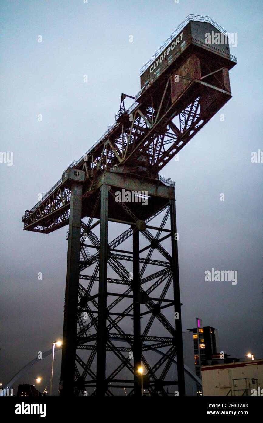 Finnieston Crane, Clyde Arc, OVO Hydro, SEC Armadillo Glasgow 2023. Foto Stock