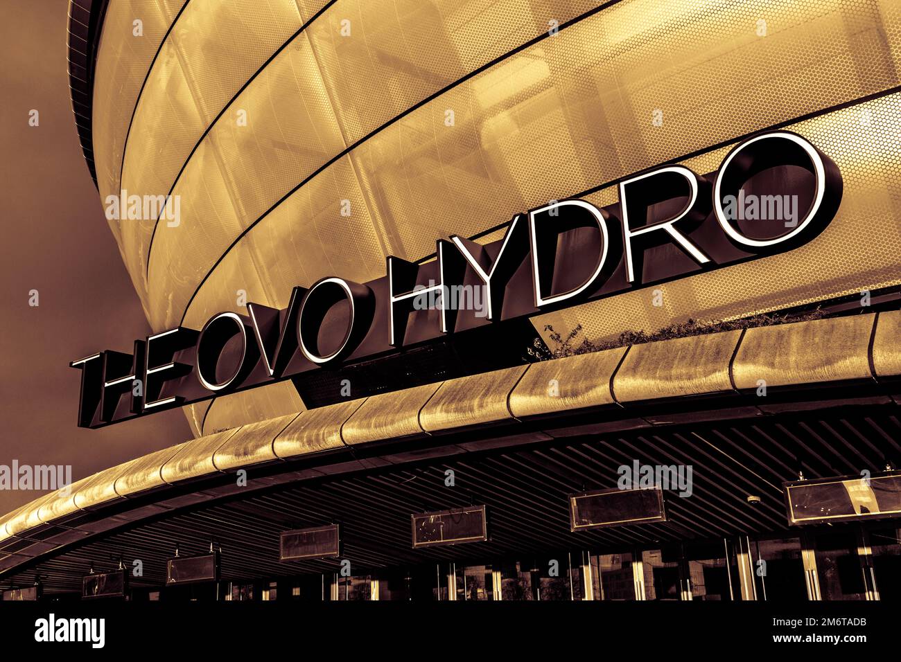 Finnieston Crane, Clyde Arc, OVO Hydro, SEC Armadillo Glasgow 2023. Foto Stock