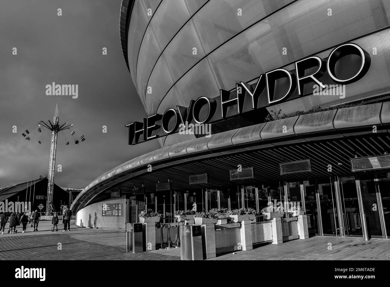 Finnieston Crane, Clyde Arc, OVO Hydro, SEC Armadillo Glasgow 2023. Foto Stock