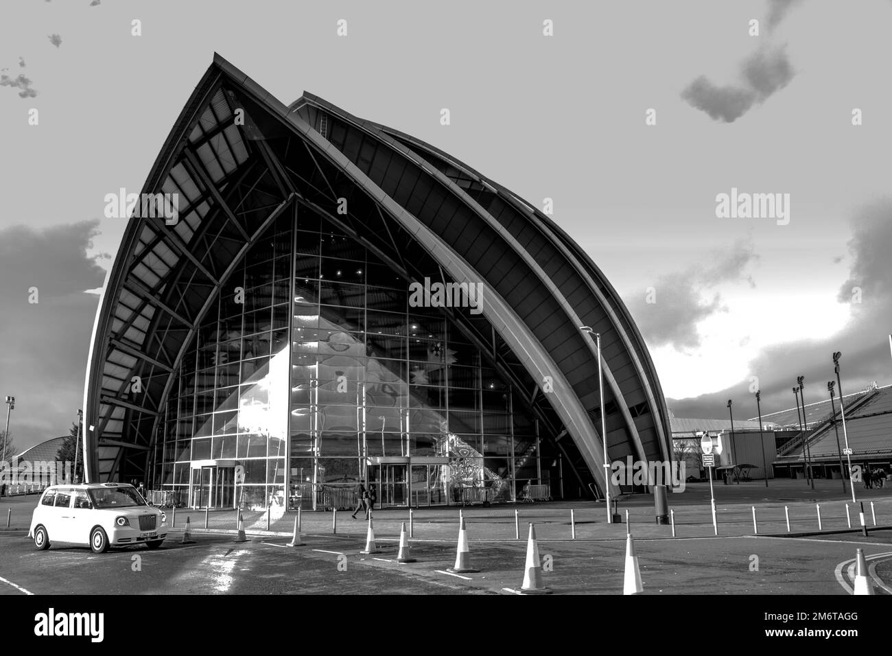 Finnieston Crane, Clyde Arc, OVO Hydro, SEC Armadillo Glasgow 2023. Foto Stock