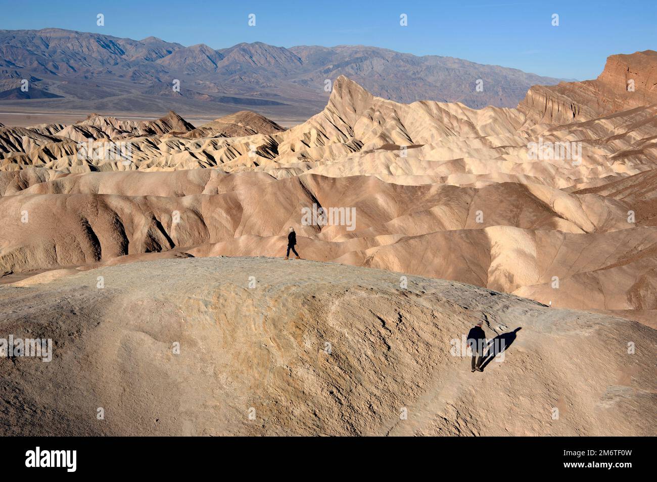 Zabriskie Point nella Death Valley, National Park, California, Stati Uniti Foto Stock