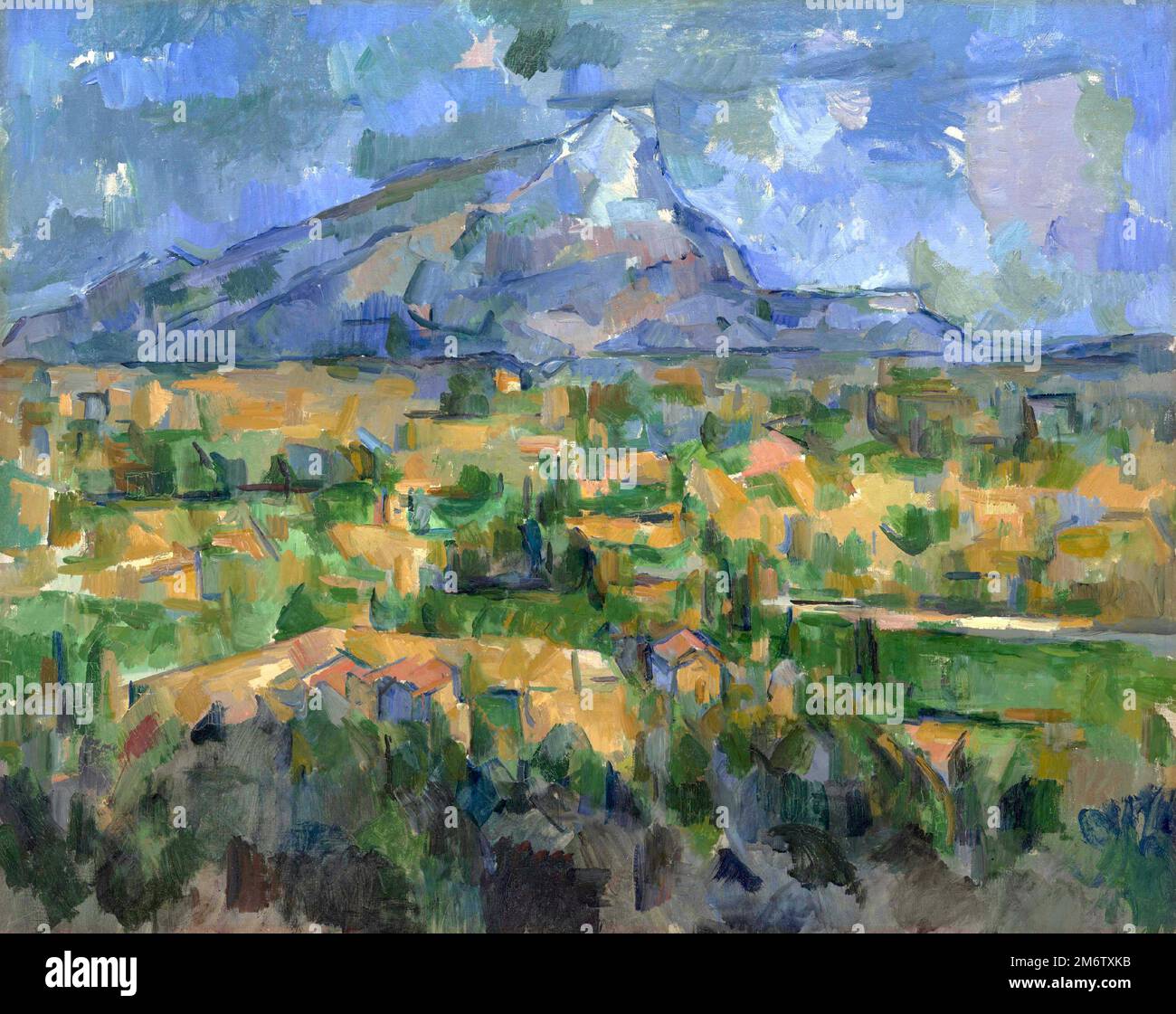 Montagne Sainte-Victoire, dipinta dall'impressionista francese Paul Cézanne nel 1904 Foto Stock
