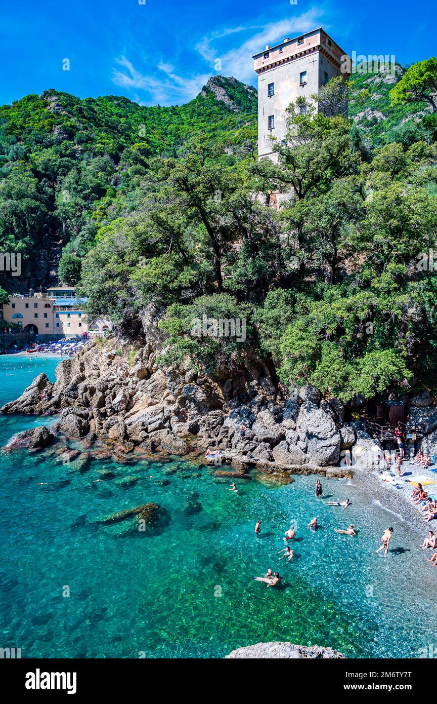 Villaggio di San Fruttuoso Foto Stock