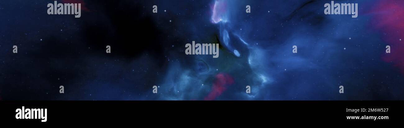 Sfondo banner nebulosa spazio Galaxy Foto Stock