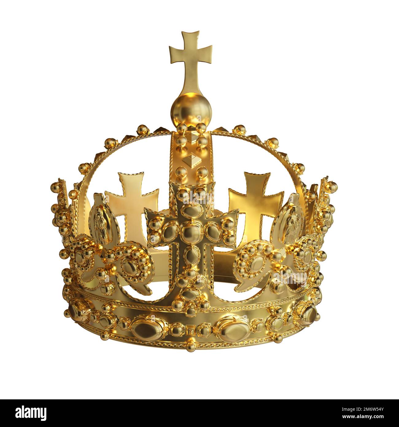 Crown isolati su sfondo bianco Foto Stock