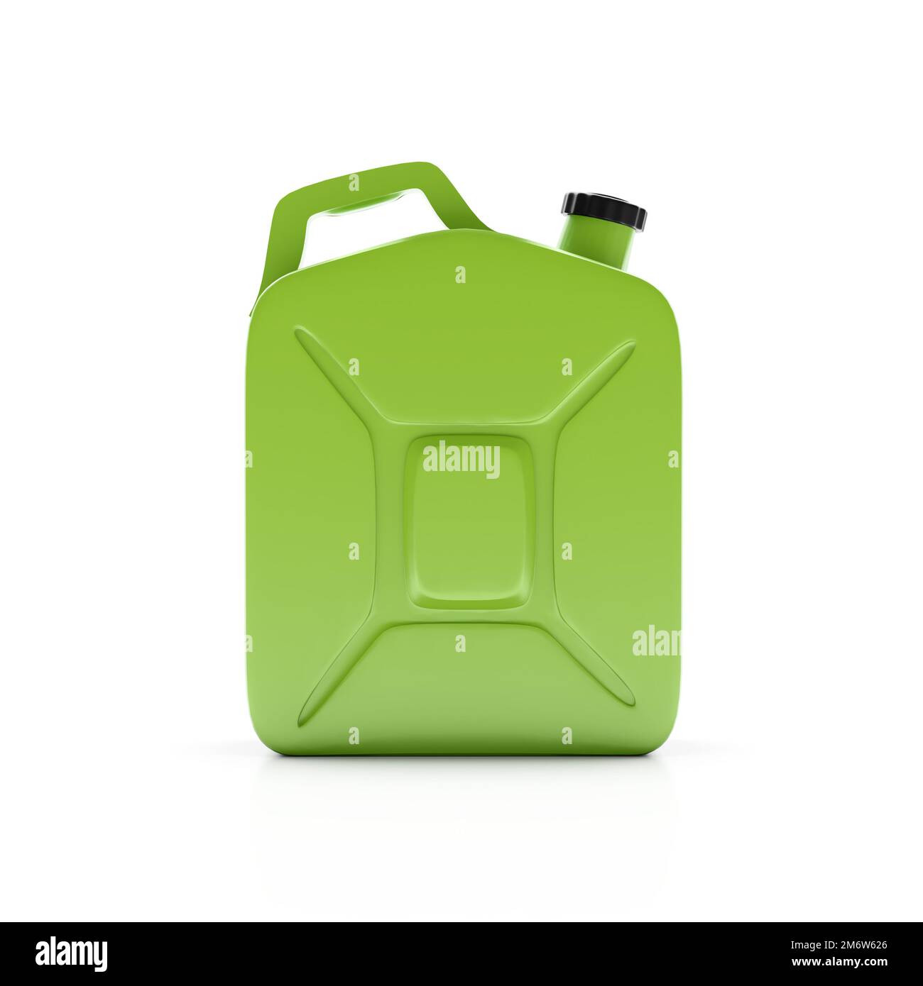 CAN benzina verde su bianco Foto Stock