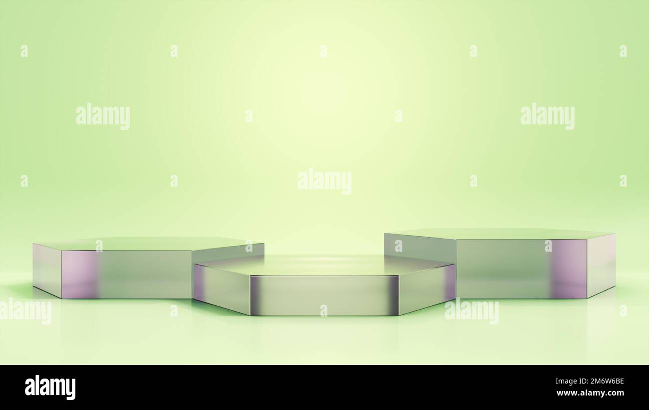 Visualizza lo sfondo con elementi di vetro sfocati Foto Stock