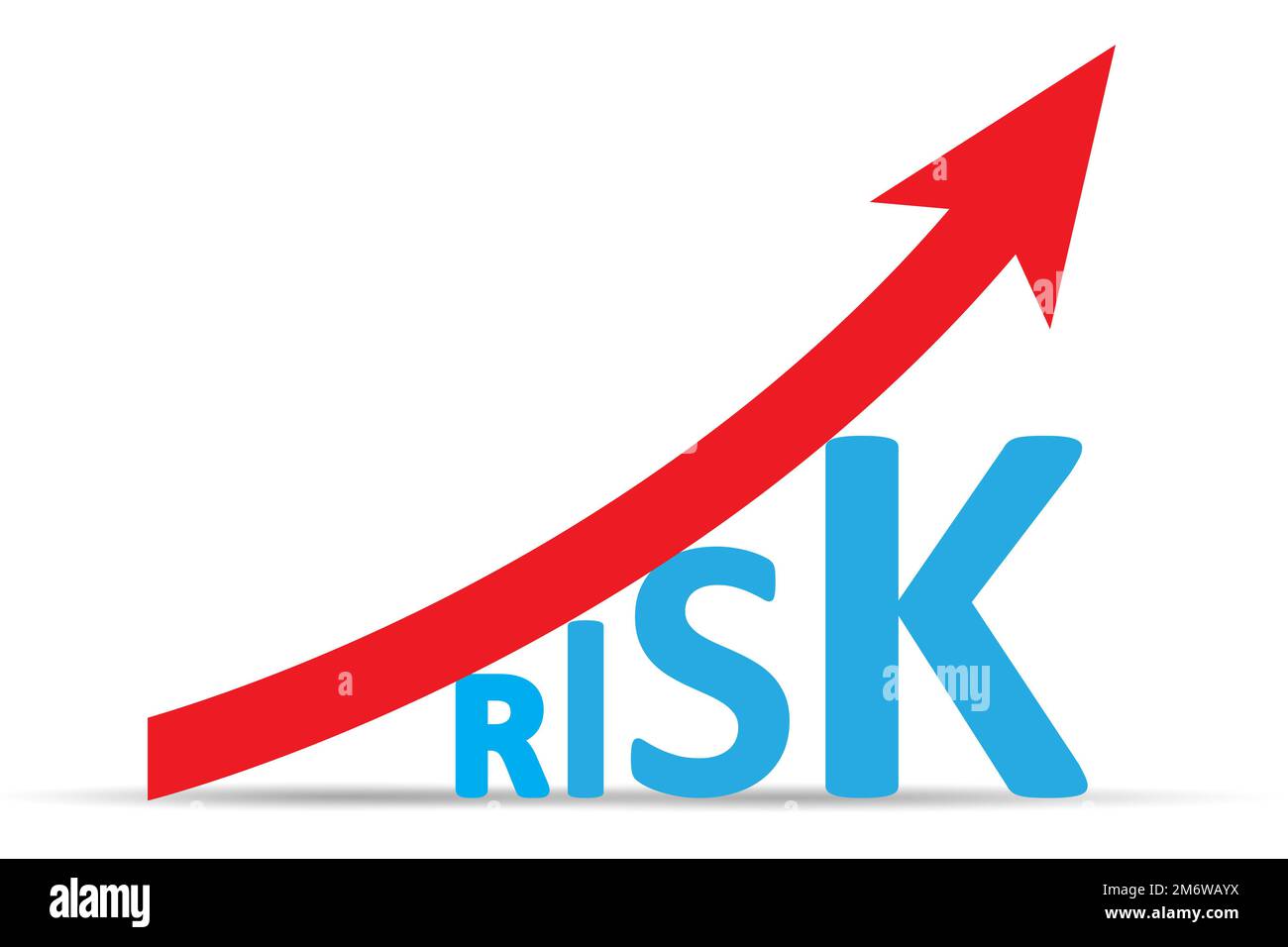 Concetto di aumento del rischio nella gestione Foto Stock