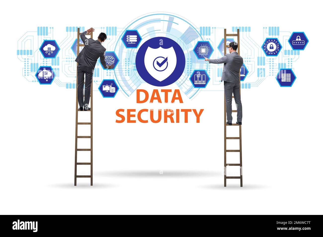 Sicurezza dei dati nel concetto di sicurezza informatica Foto Stock