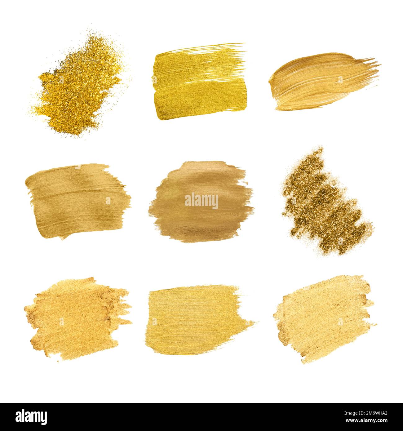 Vettore di badge con tratto di pennello dorato brillante Illustrazione Vettoriale