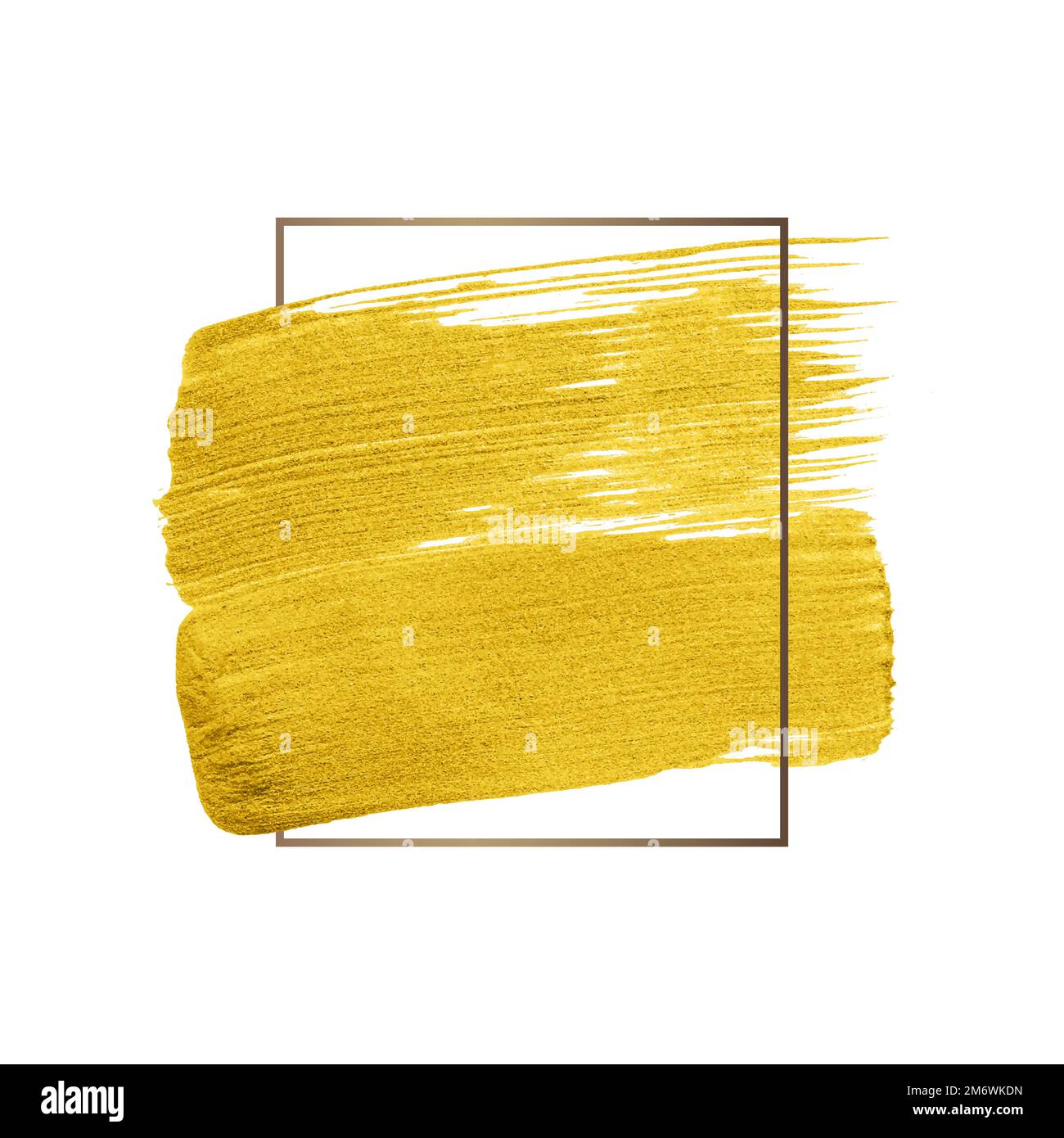 Vettore di badge con tratto di pennello dorato brillante Illustrazione Vettoriale