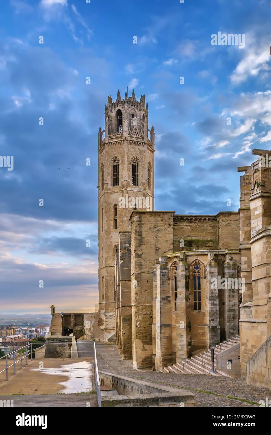 Vecchia Cattedrale di Lleida, Spagna Foto Stock