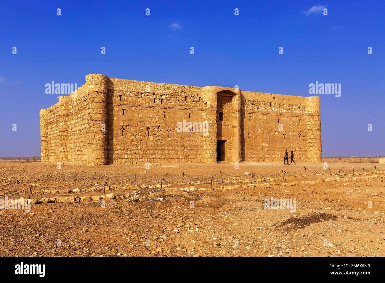 Castello del deserto Qasr Kharana, al Kharaneh, Giordania Foto Stock