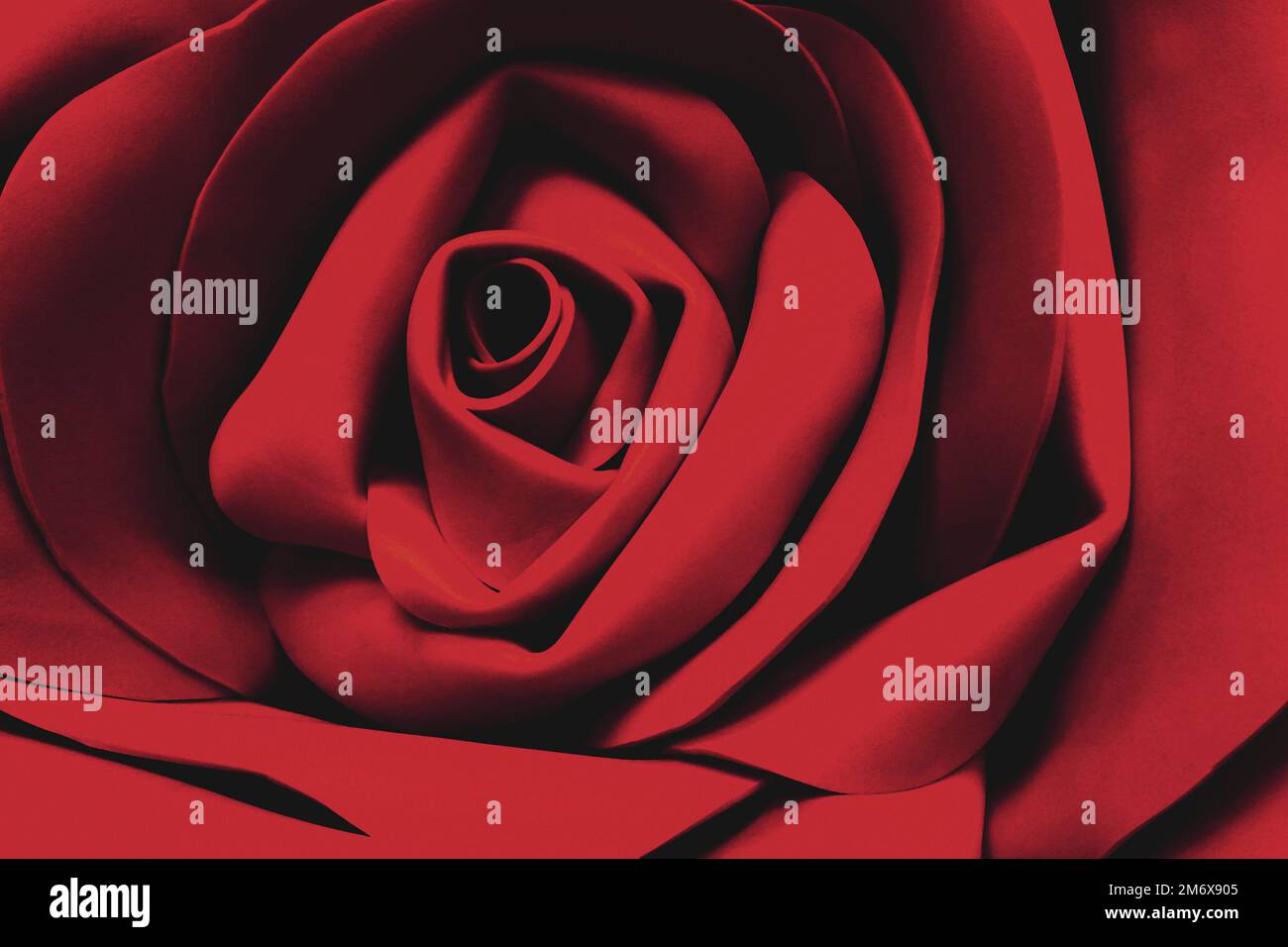 Rosa rosso scuro macro closeup, fiore artificiale design Foto Stock
