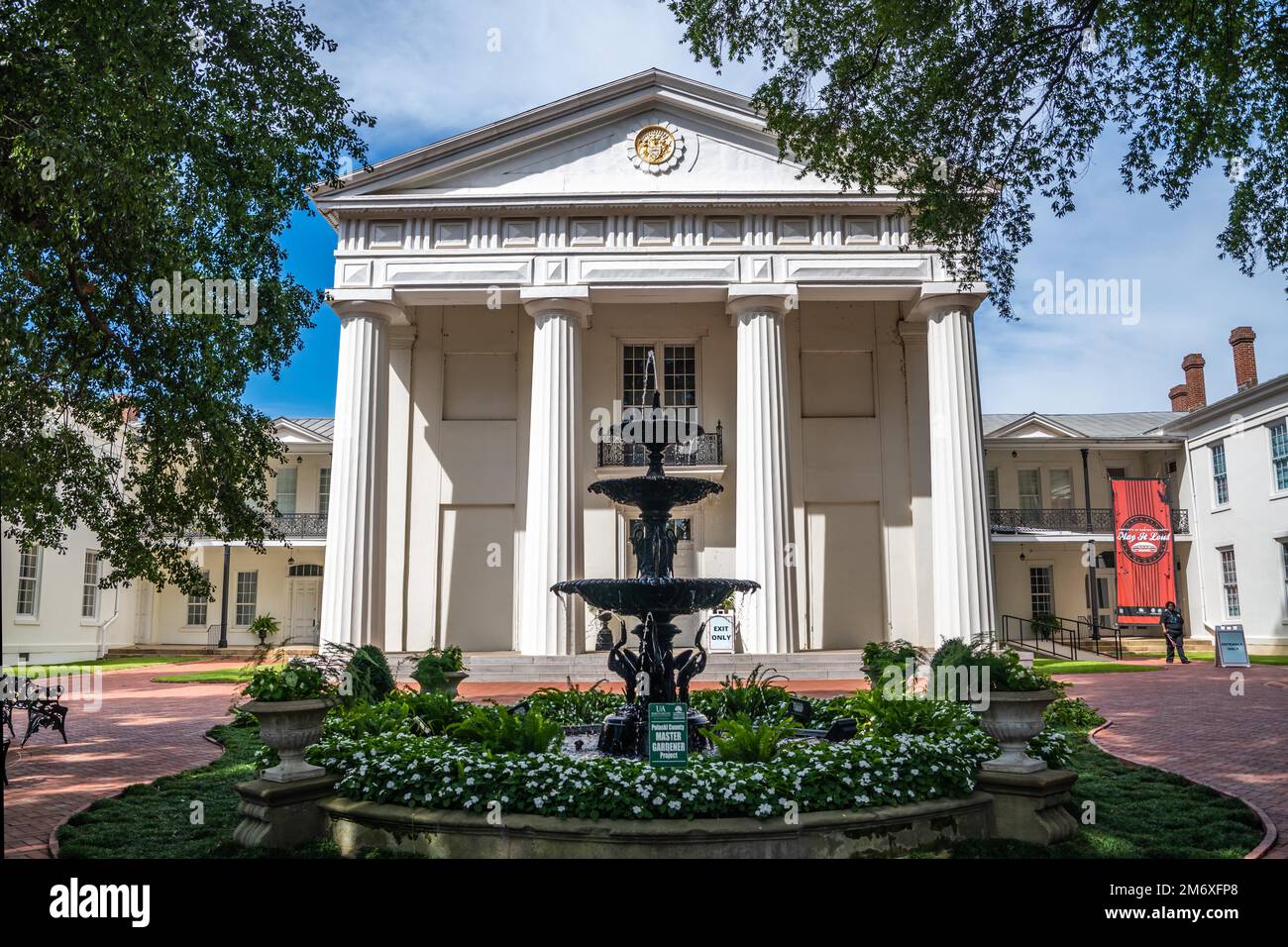 Un collegamento multiplo del tirante del kingpost a Little Rock, Arkansas Foto Stock